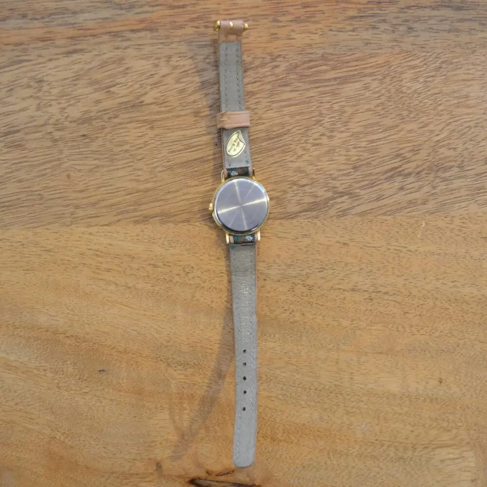 Vintage Bowling Ladies Wrist Watch Genuine Leather Quartz Movement
